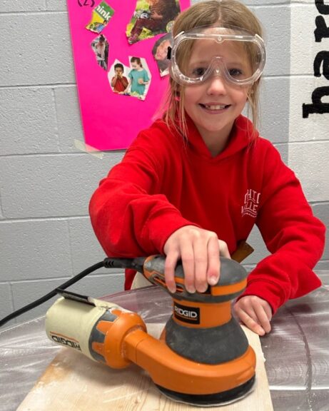 Girl Sanding